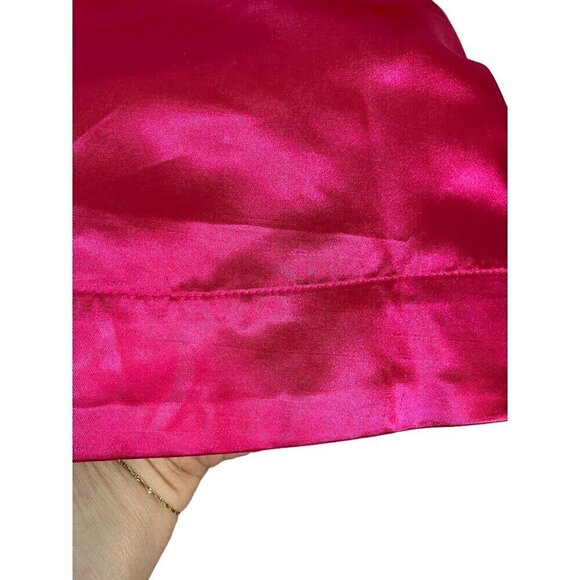 Anthropologie Dress 14 Maeve Pink Satin Mini Bow Tie Feminine Retro Sexy Vegas - Picture 7 of 16